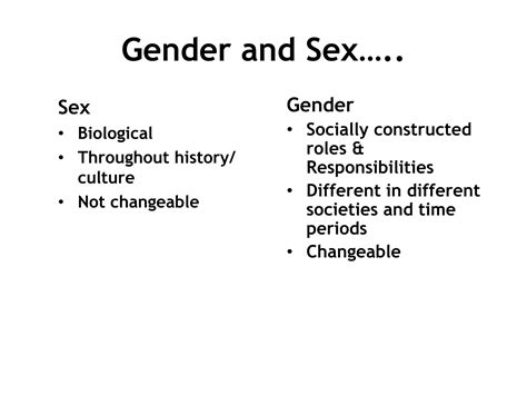 Gender And Sex Ppt