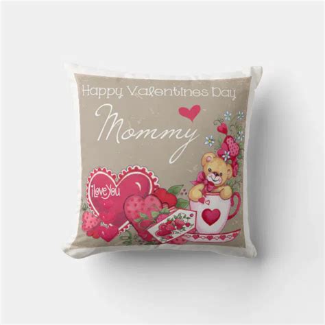 Happy Valentines Day Mommy Pillow Zazzle