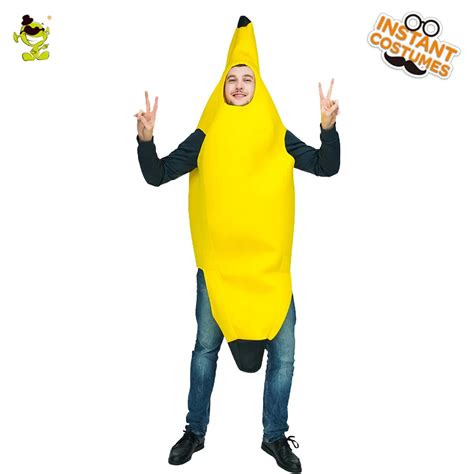 Hot Sale Adult Unisex Banana Costume Banana Role Play Fancy Dress One Size Masquerade Party