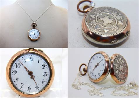 Orologio Taschino Collo In Argento E Oro 1850 1900 Catawiki