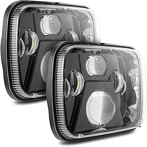 Auxbeam Faros Delanteros LED De 5 X 7 7 X 6 Pulgadas Con Haz Alto Y