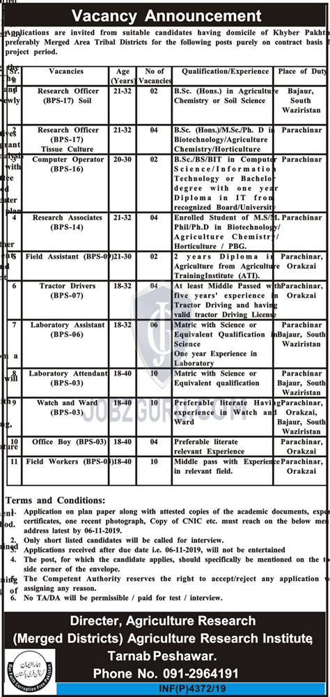 Research Officer Tissue Culture Advertisement Image Jobzguru