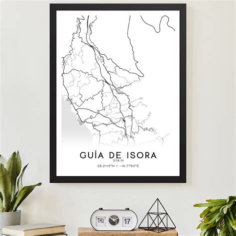 Guia de Isora Spain Map Poster, Modern Home Decor Wall Art Print ...