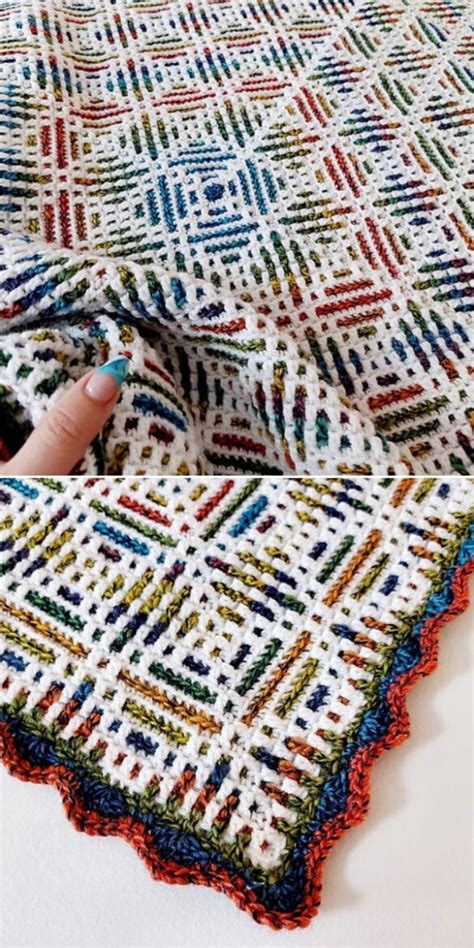 Beautiful Colorful Mosaic Crochet Blankets – 1001 Patterns