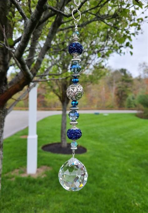 Beaded Suncatcher Blue Beaded Suncatcher Sparkling Rainbow Maker