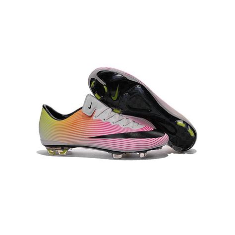 Cristiano Ronaldo Nike Mercurial Vapor X Fg Cr7 Cleats White Pink Black