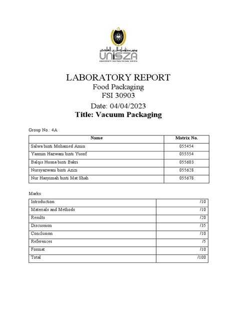 Vacuum Packaging | PDF