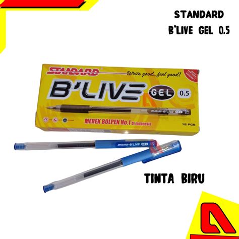 Jual Standard Pen B Live Blive Oil Gel Pulpen Blive Blue Biru Ecer