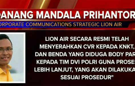 Black Box Cvr Ditemukan Lion Air Apresiasi Kerja Tni Dan Knkt