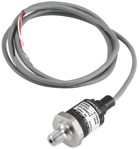 Ashcroft 18 In Mnpt Pressure Transmitter 0 To 200 Psi 4 To 20ma Dc