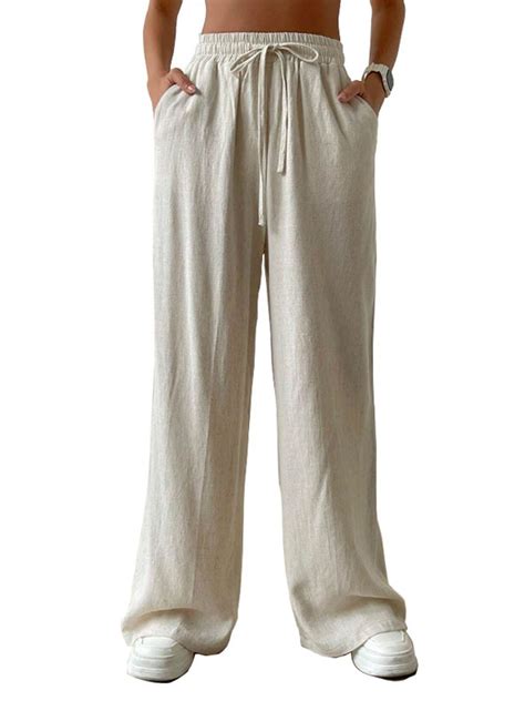 Frontwalk Women Trousers Wide Leg Bottoms Palazzo Pants Ladies Solid