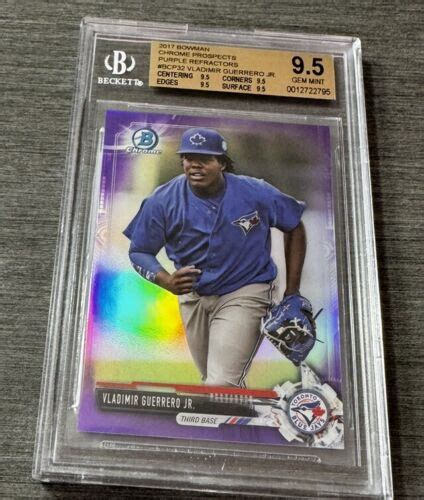 2017 Bowman Chrome Vladimir Guerrero Jr RC Purple Refractor 43 250 BGS