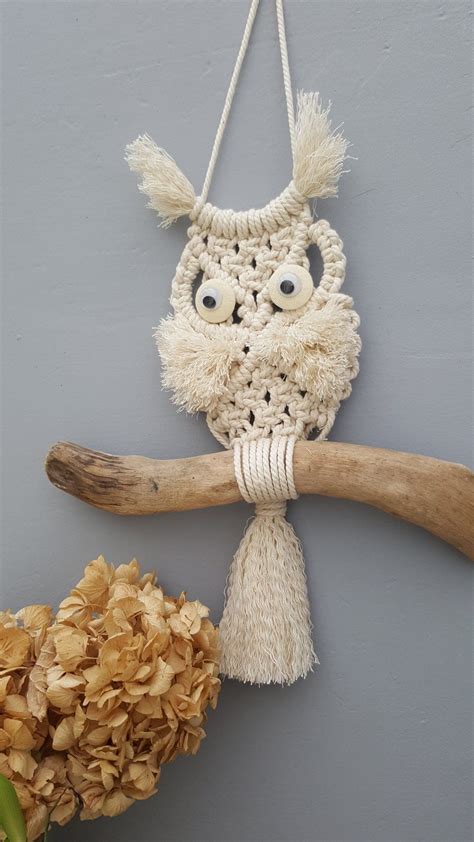 vendu chouette ou hibou version macramé c est juste chouette