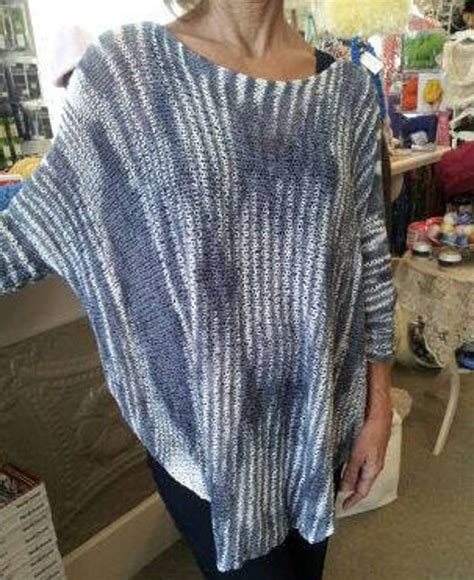 Swancho Adult Sweater And Poncho Knitting Pattern Etsy