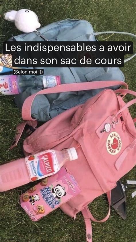 Les Indispensables A Avoir Dans Son Sac De Cours Sac De Cours Sac