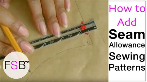 Adding Seam Allowances To Sewing Patterns Youtube