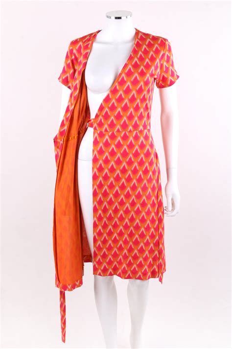 Diane Von Furstenberg C 1970 S Dvf Abstract Print Silk Jersey Iconic Wrap Dress For Sale At 1stdibs