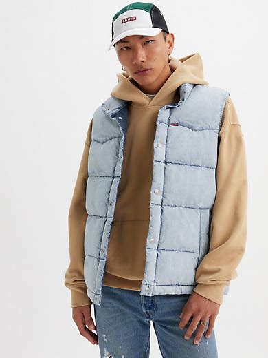 Western Super Puffer Vest Blue Levis® Us