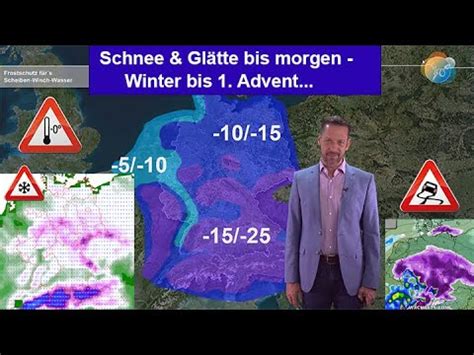 Schnee Glätte in der Nacht und morgen Winterwetter bis zum 1 Advent