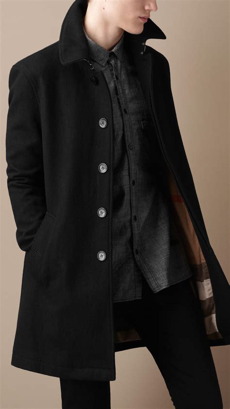 Lyst Burberry Brit Midlength Light Weight Wool Blend Trench Coat In