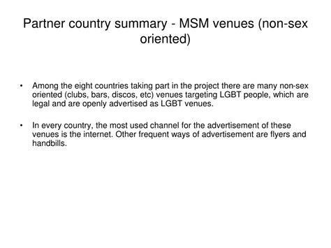 Ppt A European Methodological Model Of Hiv Prevention In Men Who Have Sex With Men Msm