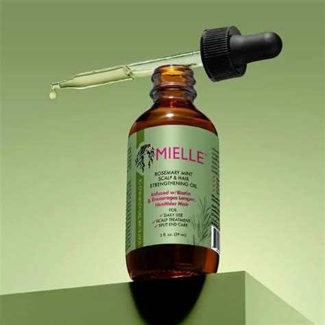 Aceite De Romero Y Menta Mielle Organics Ml Para Fortalecer El