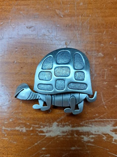 Vintage Turtle Brooch By Gem