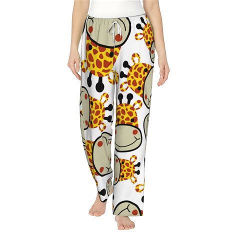 Haiem Giraffes Head Women S Pajama Pants Ultra Lightweight Pjs Bottoms