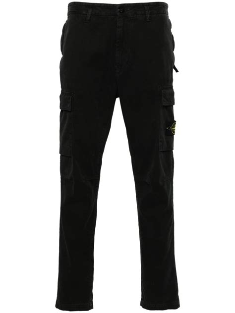 Stone Island Compass Badge Cargo Pants Black Farfetch