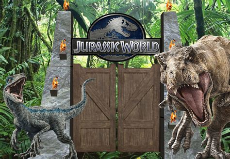 Jurassic World Backdrop 200x300cm Verhuur Decoimprovenl