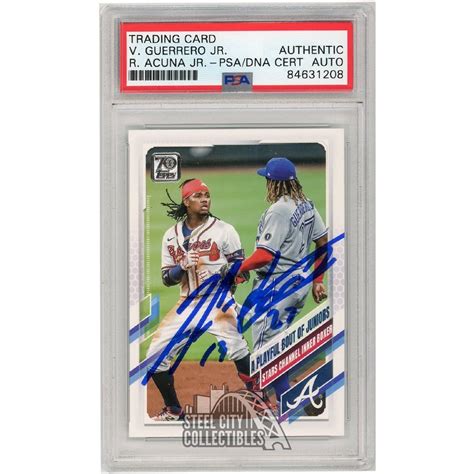 Ronald Acuna Vladimir Guerrero Jr Topps Series Autograph Card