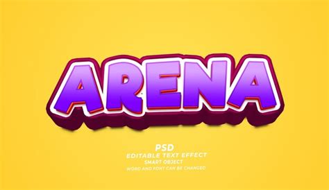 Premium Psd Arena Psd D Editable Text Effect Photoshop Template