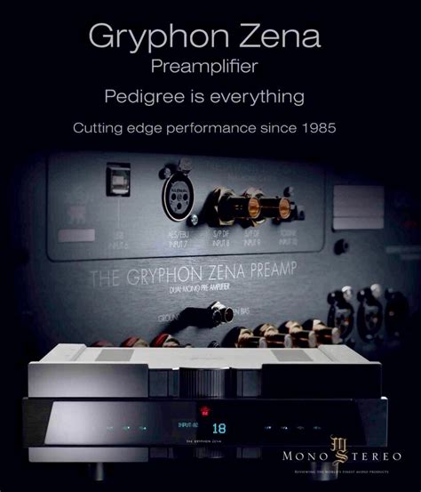 GRYPHON AUDIO ZENA PREAMPLIFIER M S Ultimate High Fidelity