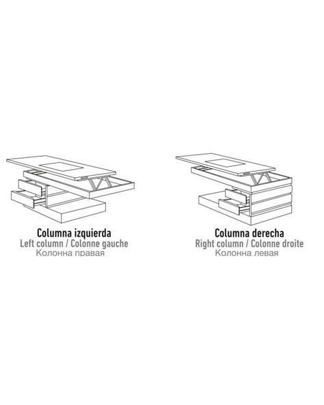 Mesa Centro Moderna Elevable Madera Mobles Sedav