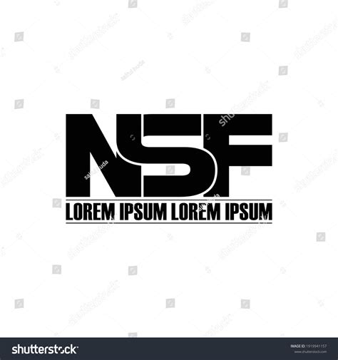 Nsf Letter Monogram Logo Design Vector Stock Vector Royalty Free