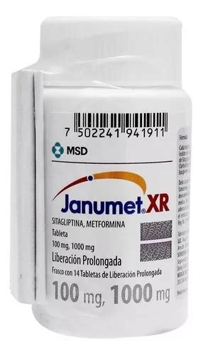 Janumet Xr 100 1000mg Tabletas Con 14 Sitagliptina Meses Sin Intereses