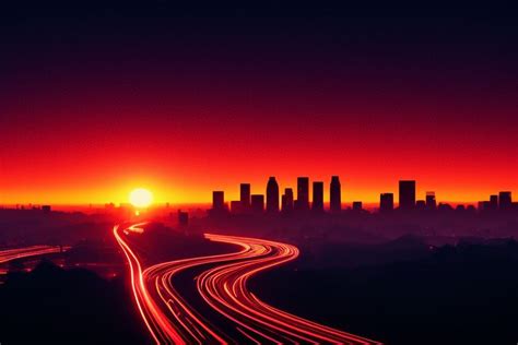 Heathercooper Los Angeles Zombie Sunrise Traffic Patterns Sunrise