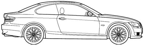 2005 Bmw 3 Series E92 Coupe Blueprints Free Outlines