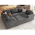 Amazon Nolany Modular Sectional Couch With Storage Ottoman