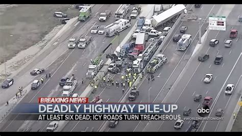 Fort Worth Car Pile Up Icy Roads Lead To Deadly Pile Up 6 Fatalities 133 Vehicles Involved