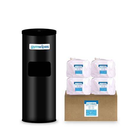 1 Standing Dispenser + 5 Boxes Gym Wipes