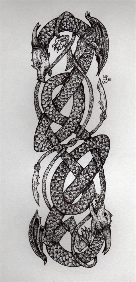 Celtic Knot Dragons By Graywolfcg On Deviantart