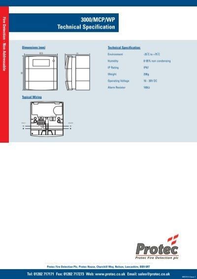 3000mcpwp Weatherproof Manual Call Point Protec Fire Detection