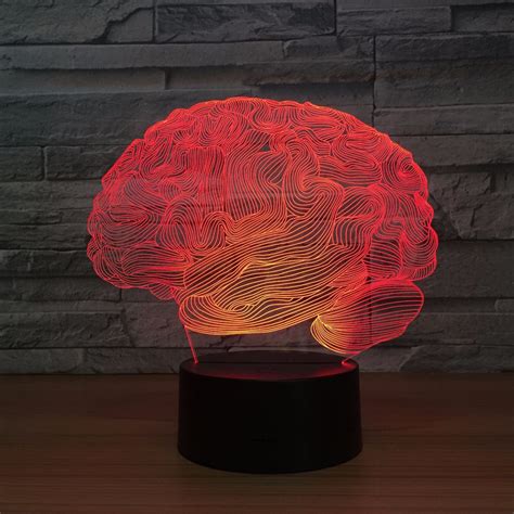 Human Brain 3d Optical Illusion Lamp — 3d Optical Lamp