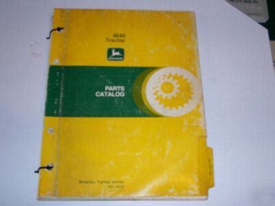 John deere 4840 parts catelog technical manual