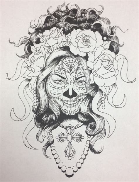 Day Of The Dead Girl Prismacolor Marker Pens On Tracing Paper This Was The Second Design As