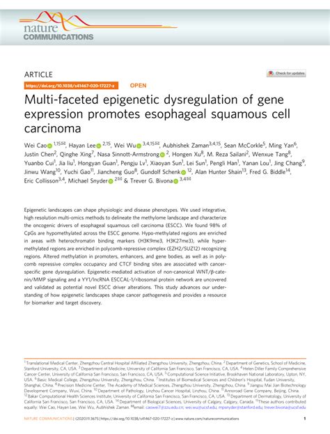 PDF Multi Faceted Epigenetic Dysregulation Of Gene Expression