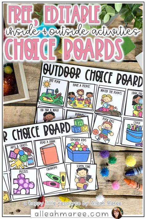 Free Editable Choice Boards For Learning At Home Or Distance Learning