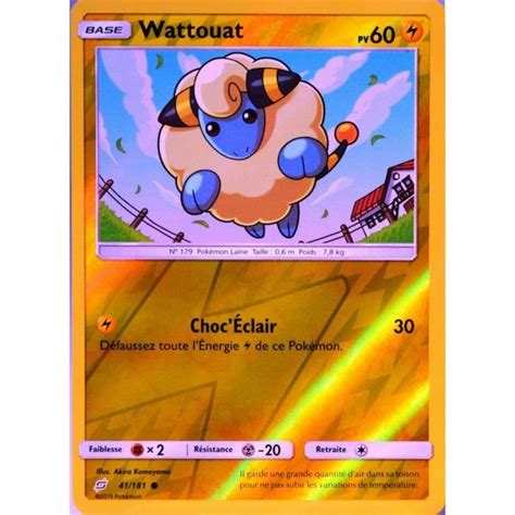 Carte Pokémon 41 181 Wattouat 60 PV REVERSE SL9 Soleil et Lune