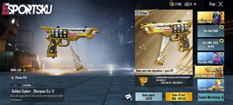 Cara Mendapatkan Skin Golden Cipher Skorpion Di PUBG Mobile Esportsku